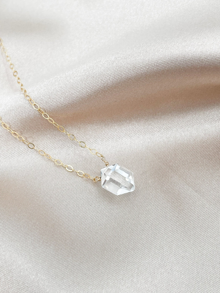 Diamond Cut High Grade Quartz Necklace