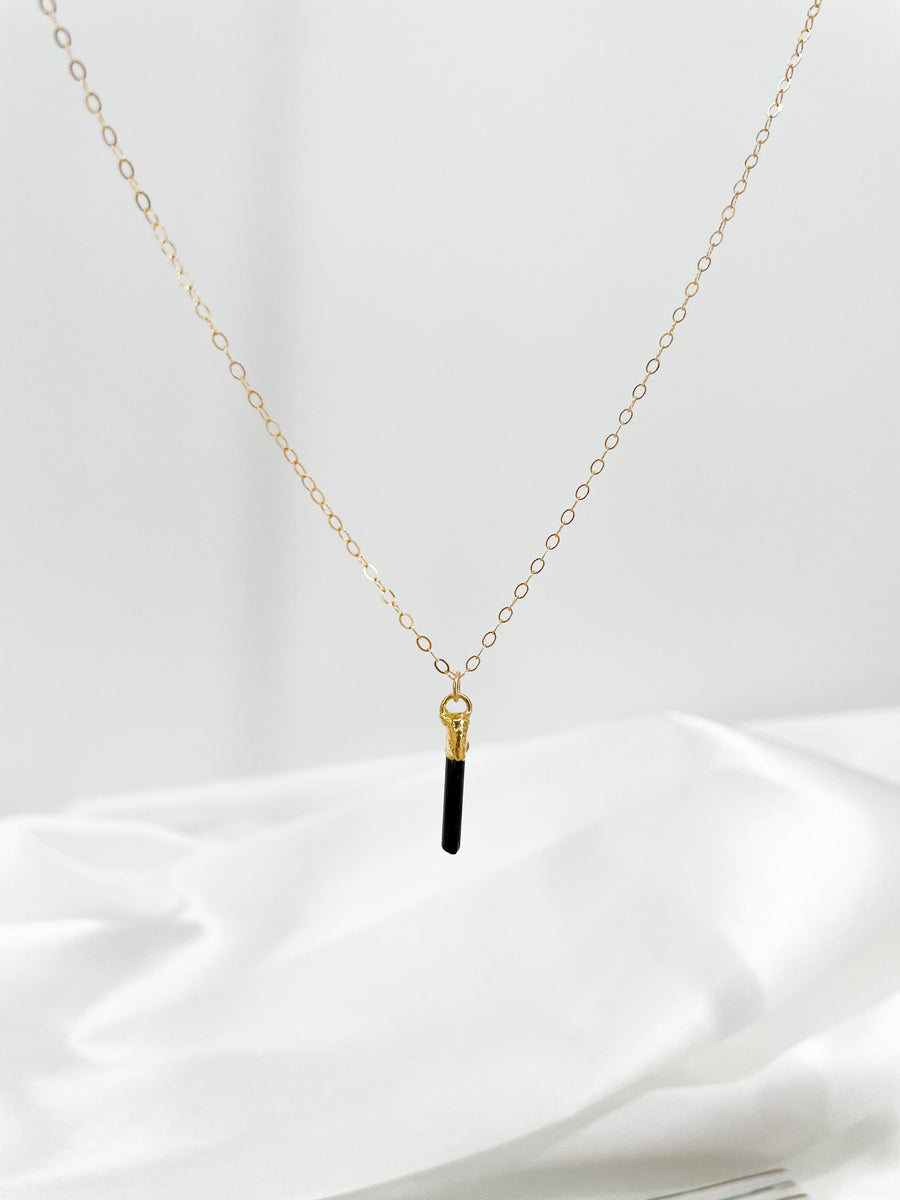 Guardian Dainty Black Tourmaline Necklace