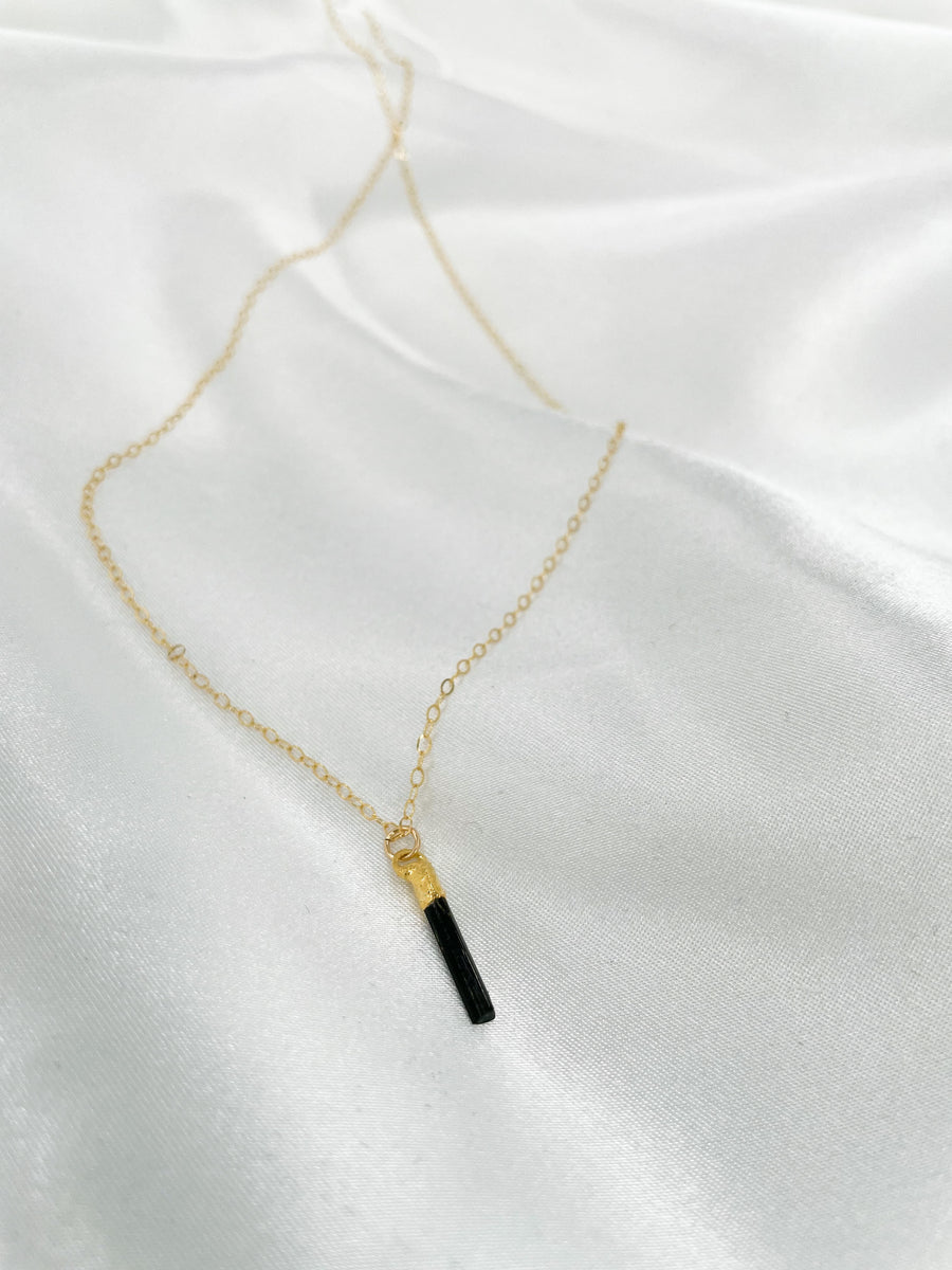 Guardian Dainty Black Tourmaline Necklace