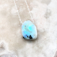 Raw Rainbow Moonstone Healing Necklace