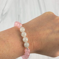 Rose Quartz and Moonstone Fertility Bracelet