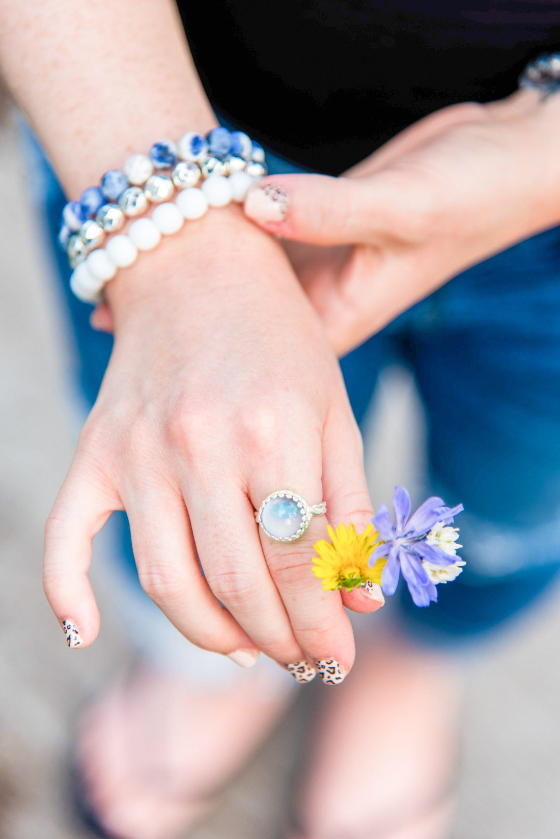 Moonstone Ring Adjustable