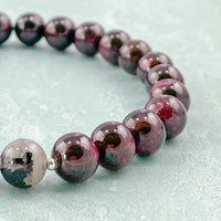 Red Garnet & Tourmaline Quartz Healing Bracelet