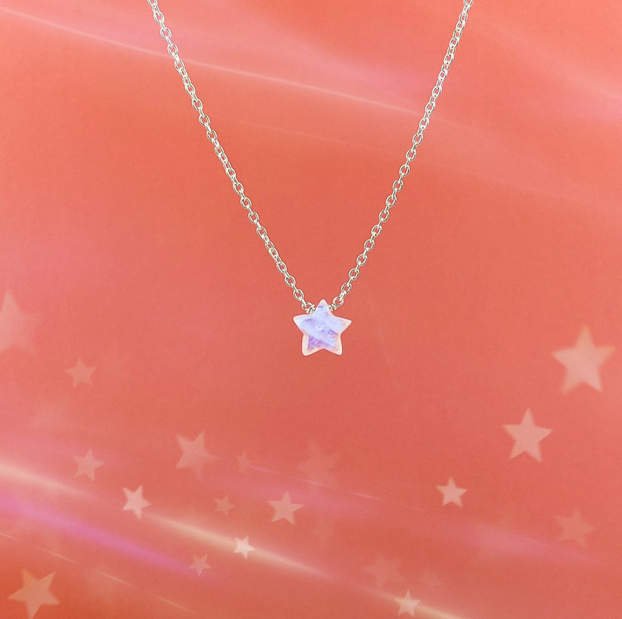Dainty Star Moonstone Healing Necklace