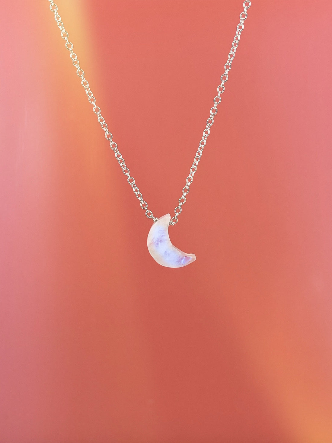 Dainty Moon Moonstone Healing Necklace