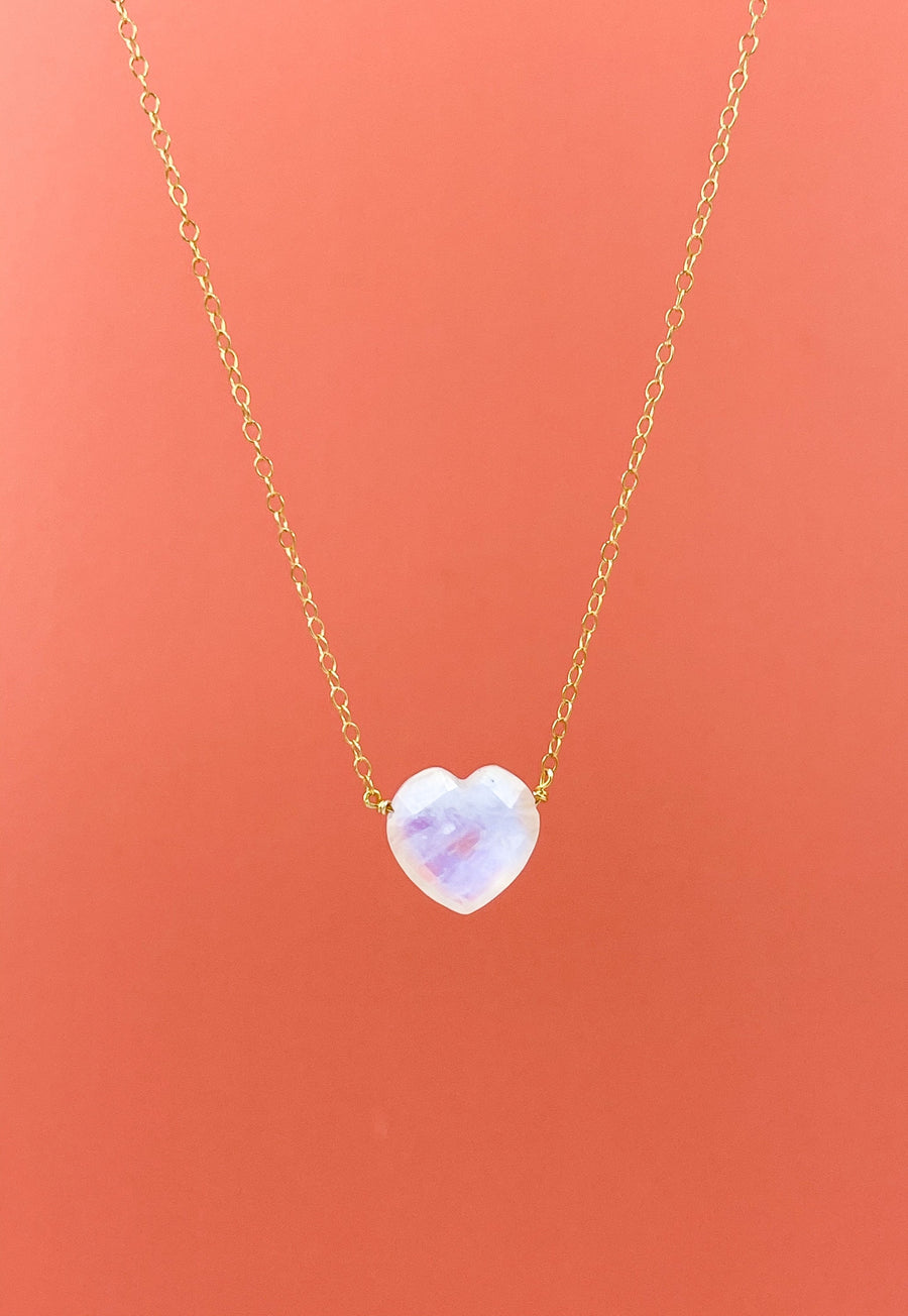 Moonstone Heart Healing Necklace