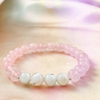 Rose Quartz and Moonstone Fertility Bracelet