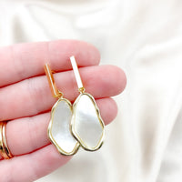 Mother Of Pearl Bar Earrings