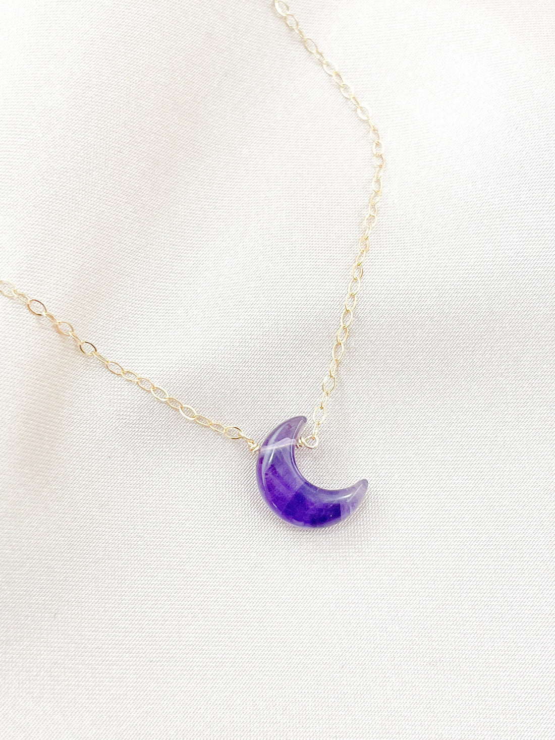 Amethyst Moon Healing Necklace