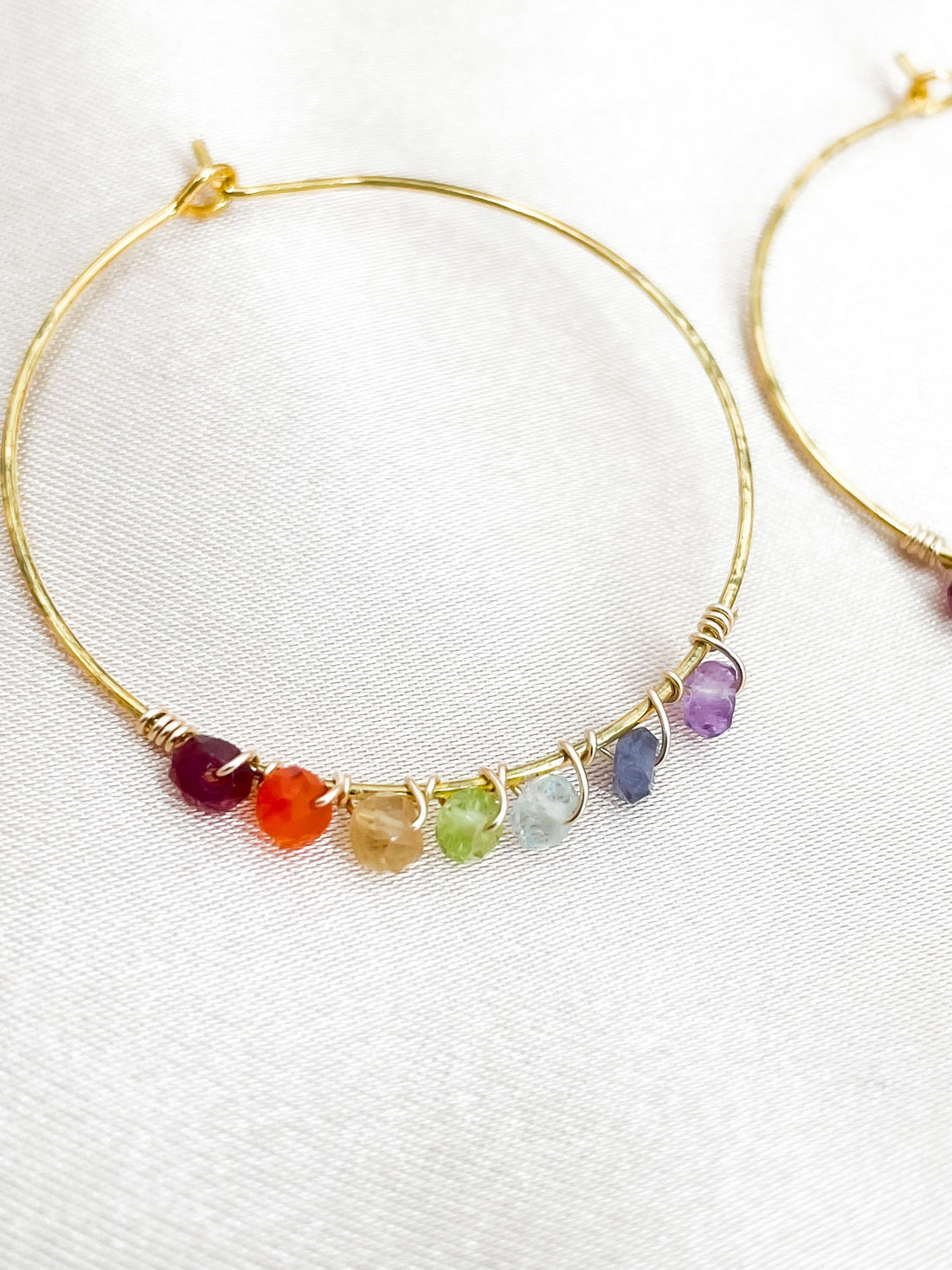 Rainbow Chakra Hoop Earrings