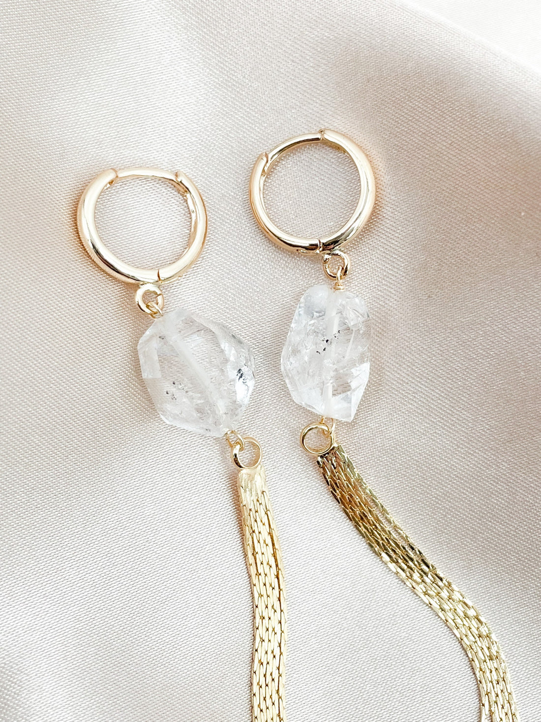 Herkimer Diamond Fringe Earrings